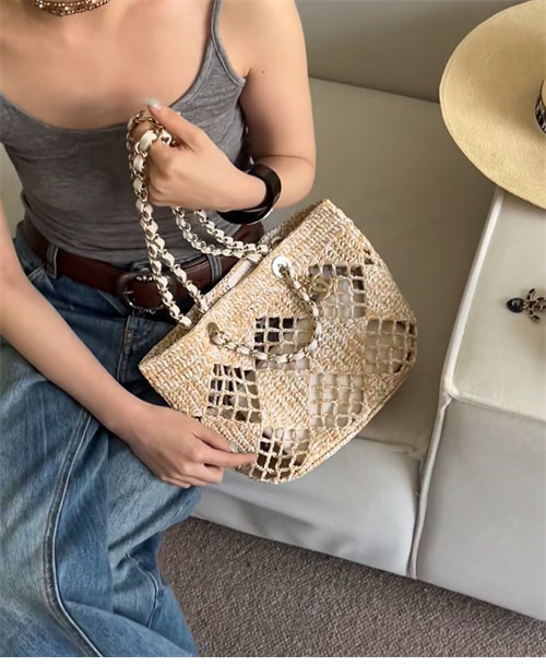 Chanel Beach Straw Shopping Bag 코코  비치 스트로 쇼핑백