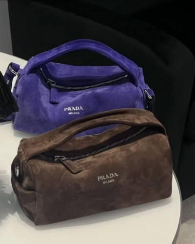 PRADA Suede Pouch Bag