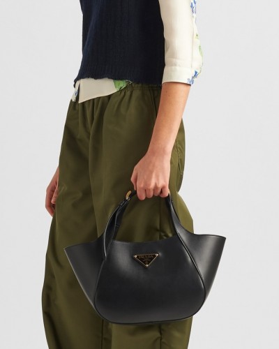 PRADA Soft Leather Basket Bag