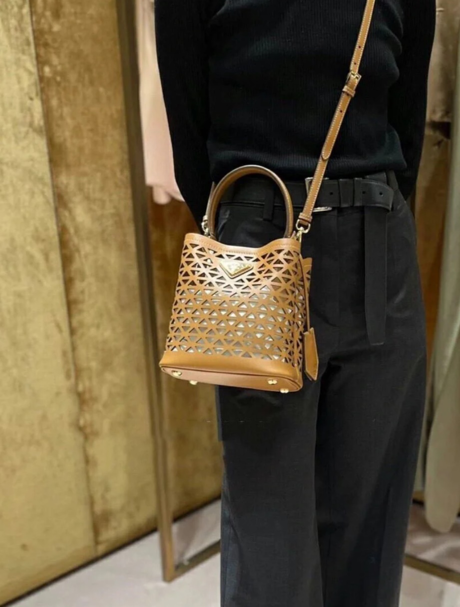 PRADA Saffiano Leather Bucket Bag