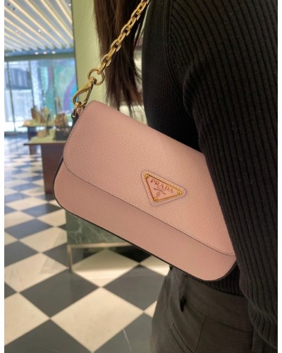 PRADA Saffiano Mini Chain Shoulder Bag