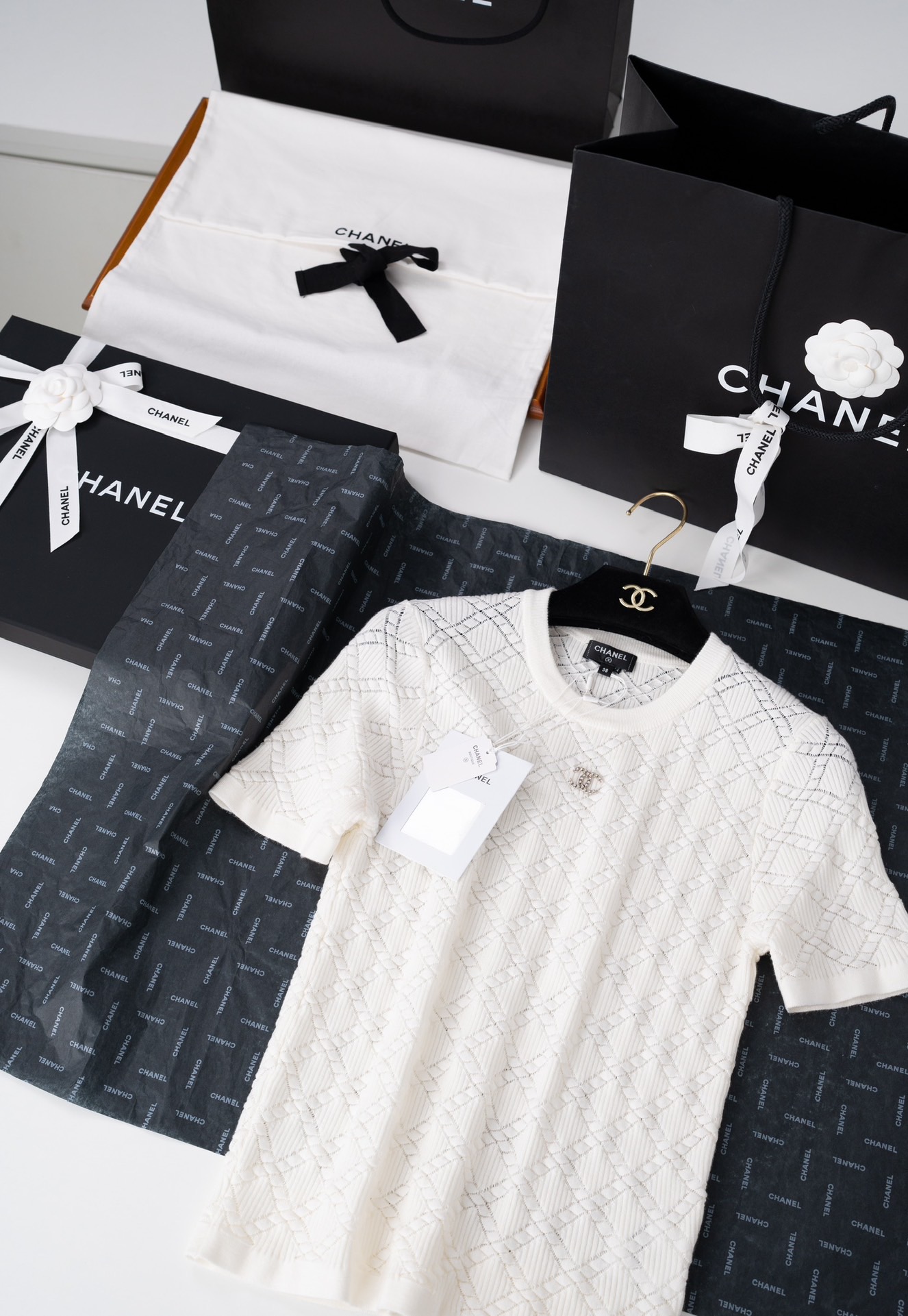 CHANEL cc 반팔 니트