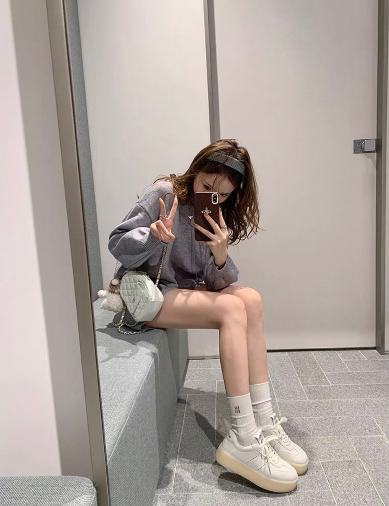 Miumiu 플랫폼 스니커즈 