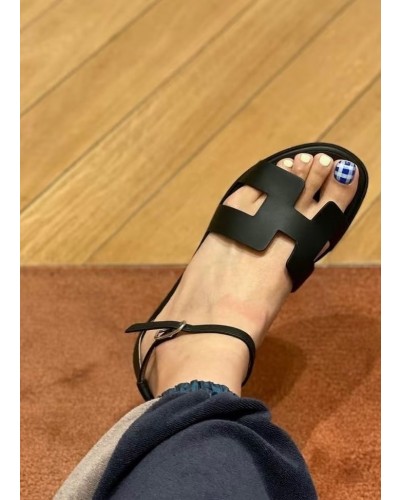 HERMES SANTORINI SANDALS (swift)