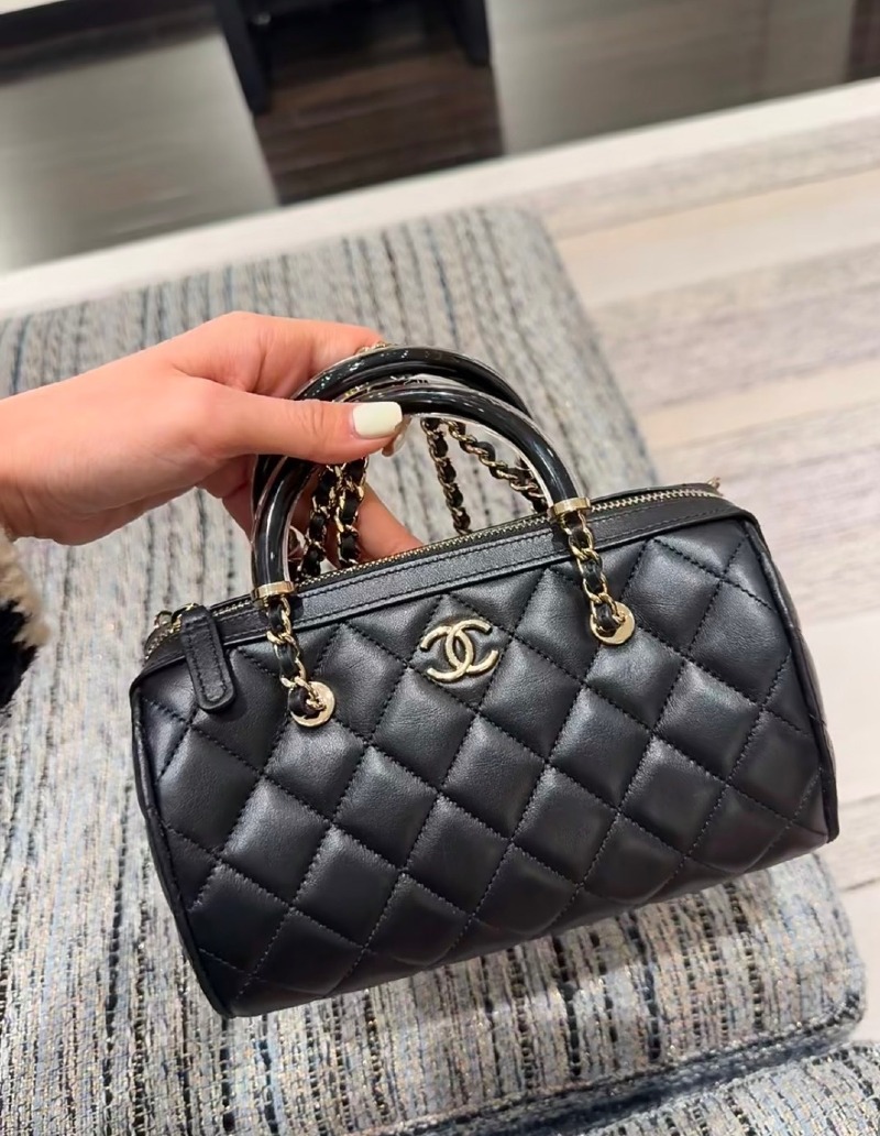 CHANEL 샤넬 cc 원통 램스킨