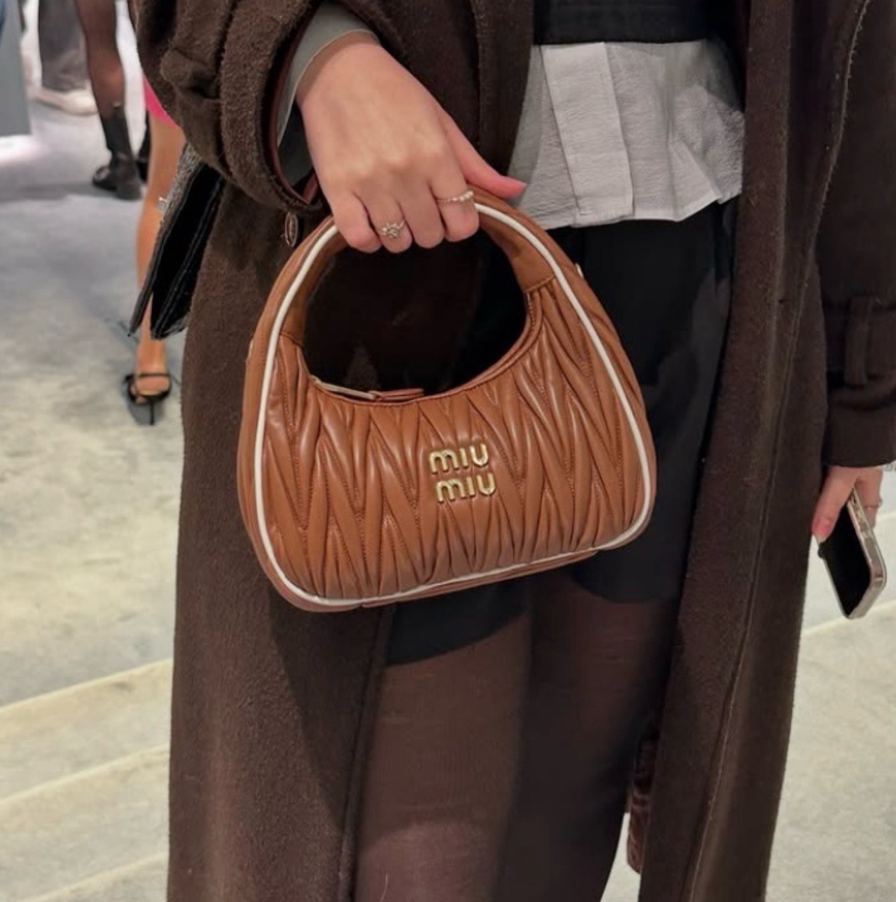 Miumiu Wander Matlace Hobo Bag