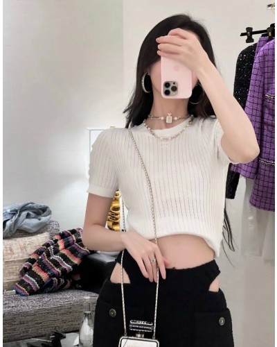CHANEL CC 반팔 니트