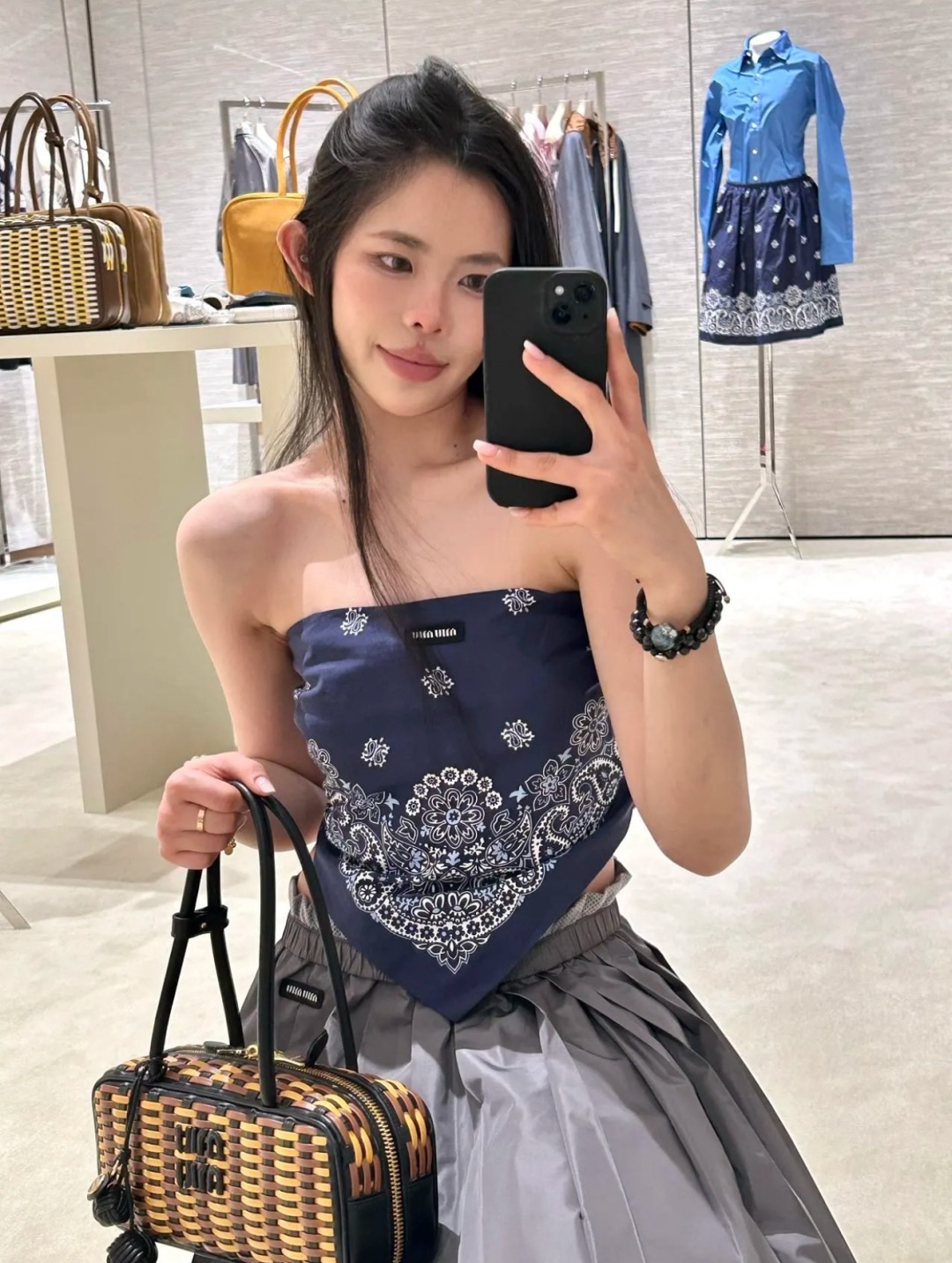 Miumiu 미우미우 페이즐리 탑