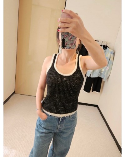 CHANEL CC Logo Sleeveless