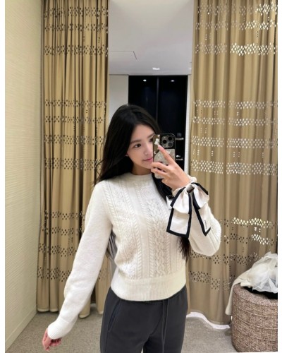 CHANEL 캐시미어 꽈배기니트