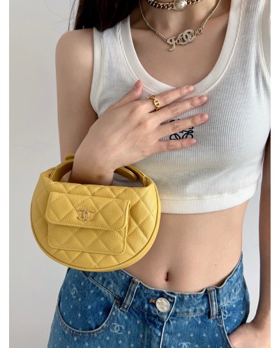 CHANEL Poket Round Pouch Bag