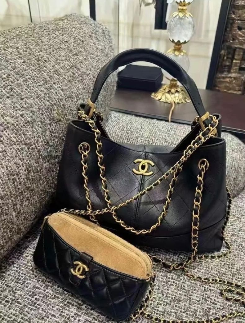 Chanel chain phone holder