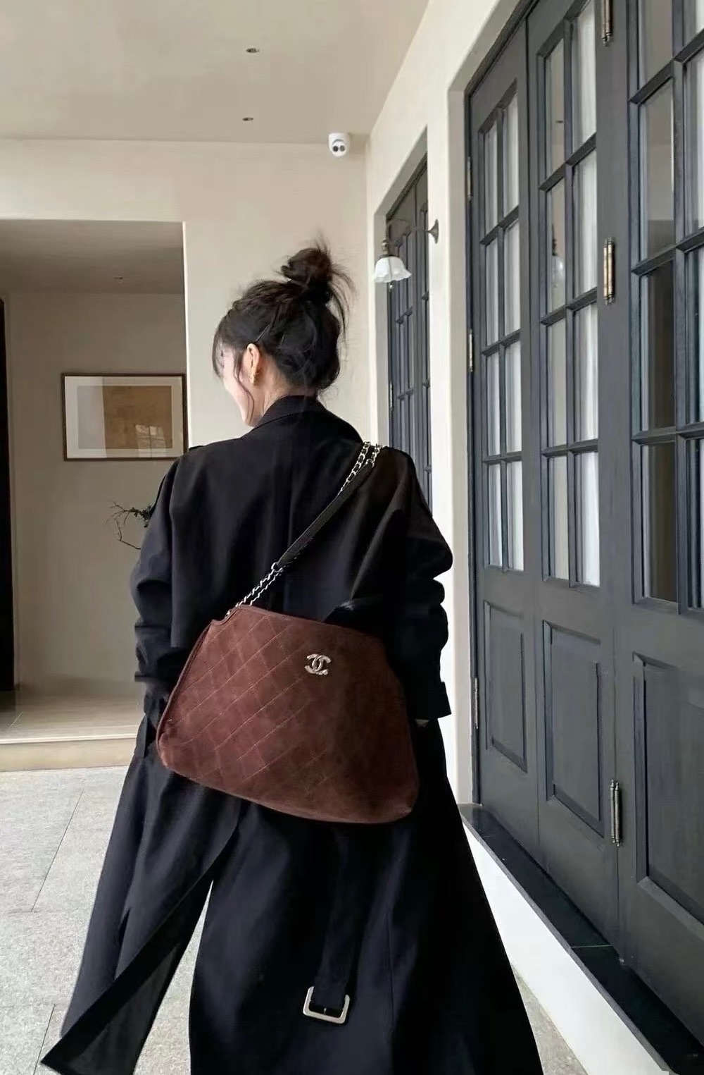 CHANEL Suede shopper bag