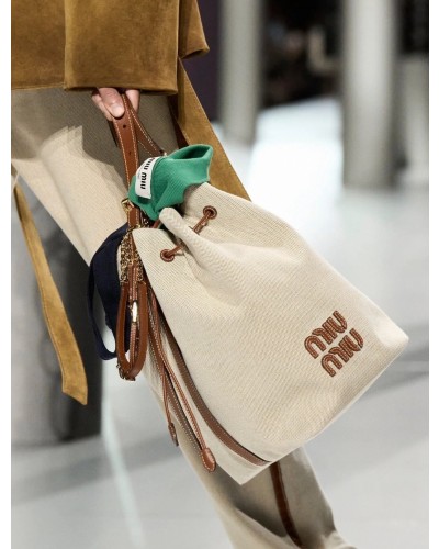Miumiu Canvas Bucket Bag