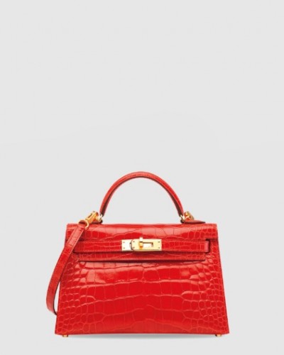 [Hermes] 미니 켈리백 크로커