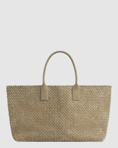 [BOTTEGA-보테가베네타] 카바 라지 인트레치아토 스웨이드 토트