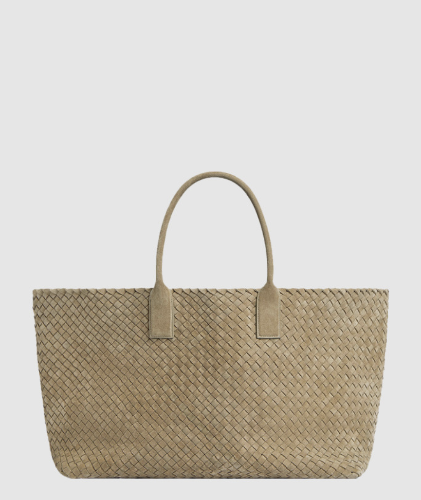 [BOTTEGA-보테가베네타] 카바 라지 인트레치아토 스웨이드 토트