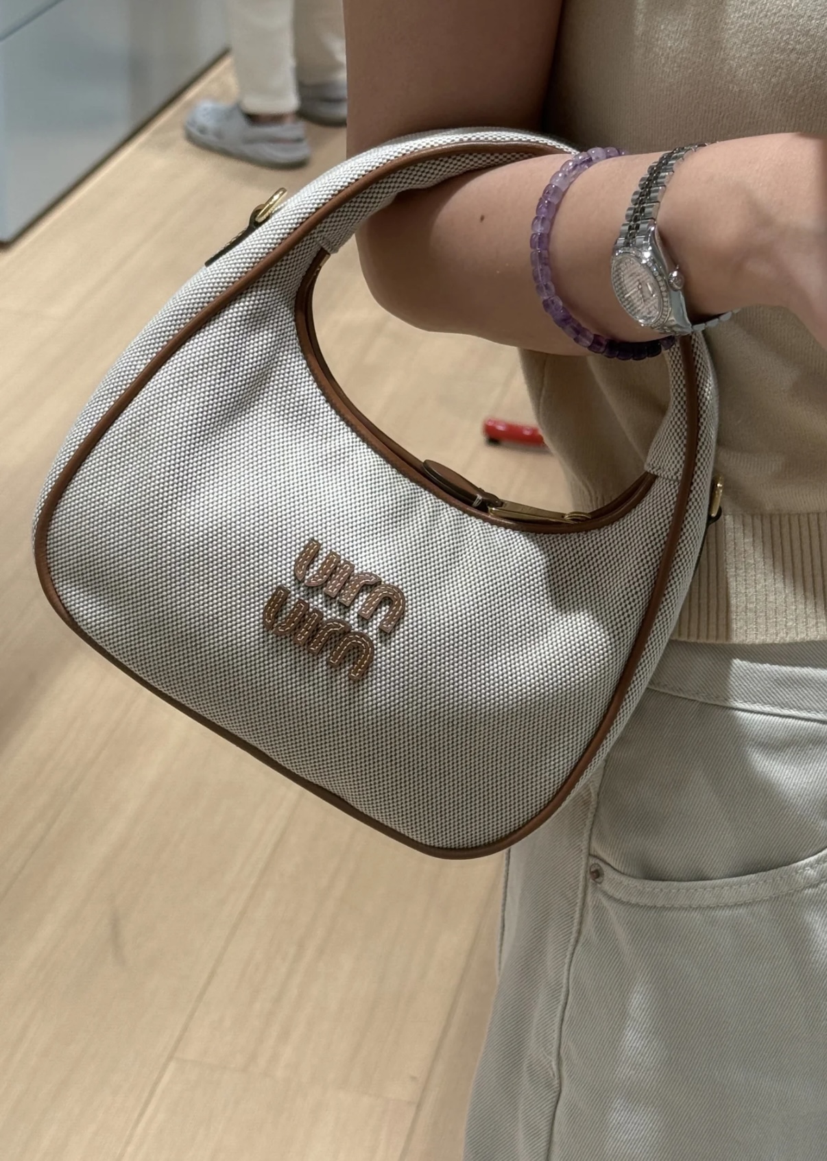 Miumiu Gymnasium Tote Bag