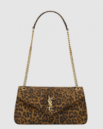 [SAINT LAURENT-생로랑] 캘립소 스몰 저지 레오파드
