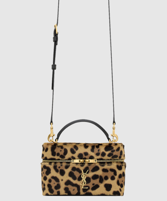 [SAINT LAURENT-생로랑] 포니 헤어 가죽 소재 GABY 배니티 백