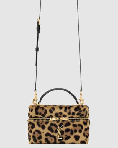 [SAINT LAURENT-생로랑] 포니 헤어 가죽 소재 GABY 배니티 백
