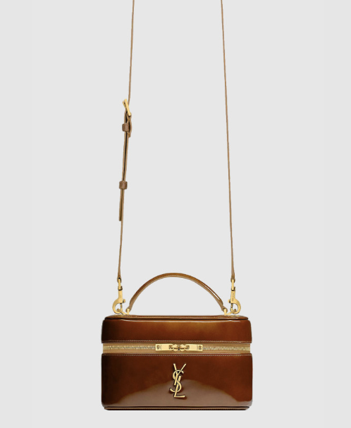 [SAINT LAURENT-생로랑] 페이턴트 가죽 소재의 GABY 배니티 백
