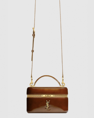 [SAINT LAURENT-생로랑] 페이턴트 가죽 소재의 GABY 배니티 백