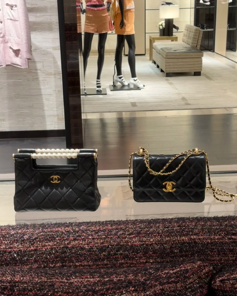 CHANEL Double Gold Chain WOC