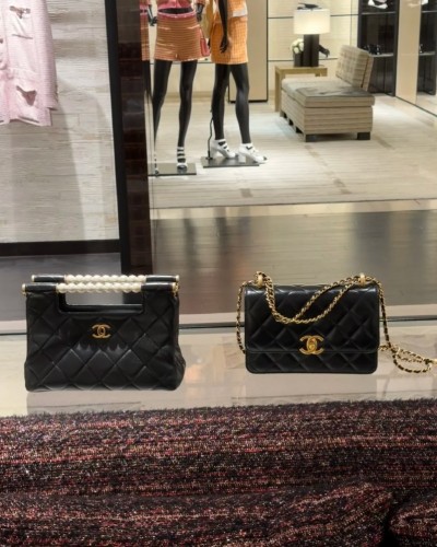 CHANEL Double Gold Chain WOC