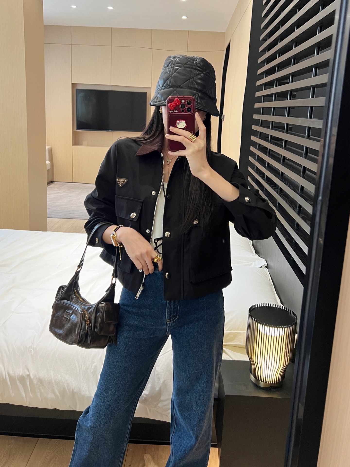 PRADA 프라다 나일론 삼각로고 자켓