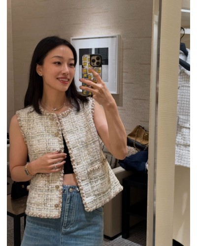 CHANEL 샤넬 트위드 조끼