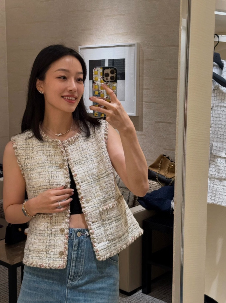CHANEL 샤넬 트위드 조끼
