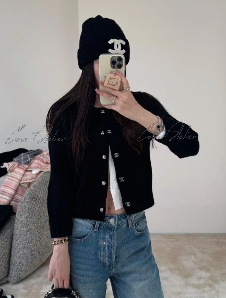 CHANEL Cashmere Kint & Cardigan (+2type)