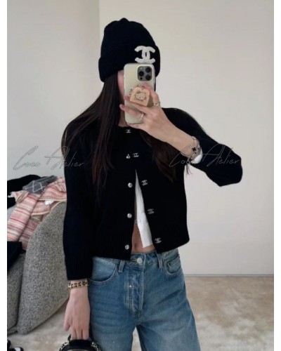 CHANEL Cashmere Kint & Cardigan (+2type)