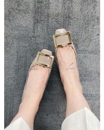 Roger Vivier 트럼펫 메탈 버클 펌프스4.5cm