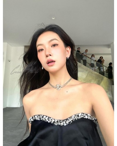 CHANEL 하트 초커 네크리스