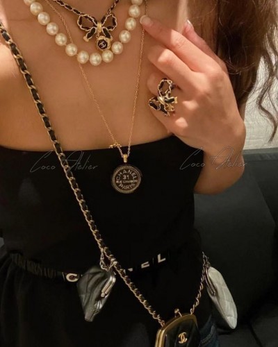 CHANEL 체인 리본 초커