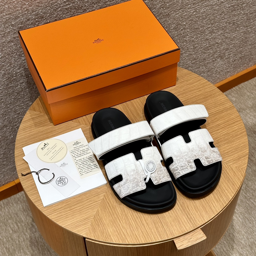 HERMES 에르메스 CHYPRE SANDAL-Rare skin(+Hand made)
