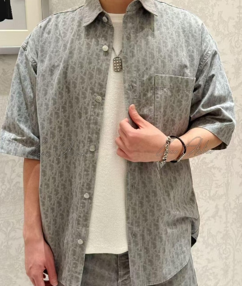 Christian Dior 크리스찬 디올 오블리크(Oblique) 프린트 데님 셔츠 (남녀공용)