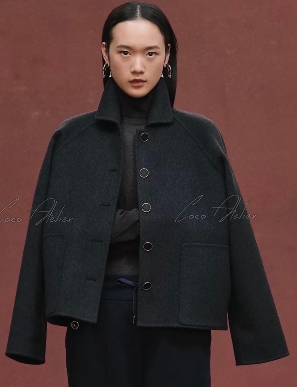 HERMES 에르메스 캐시미어 자켓