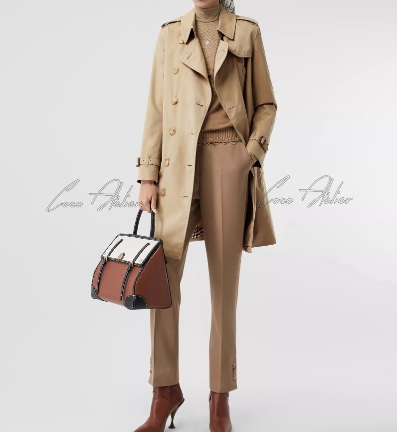 Burberry 버버리 켄싱턴 미드 트렌치 코트