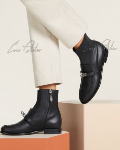 HERMES 에르메스 KEISY 앵클 부츠