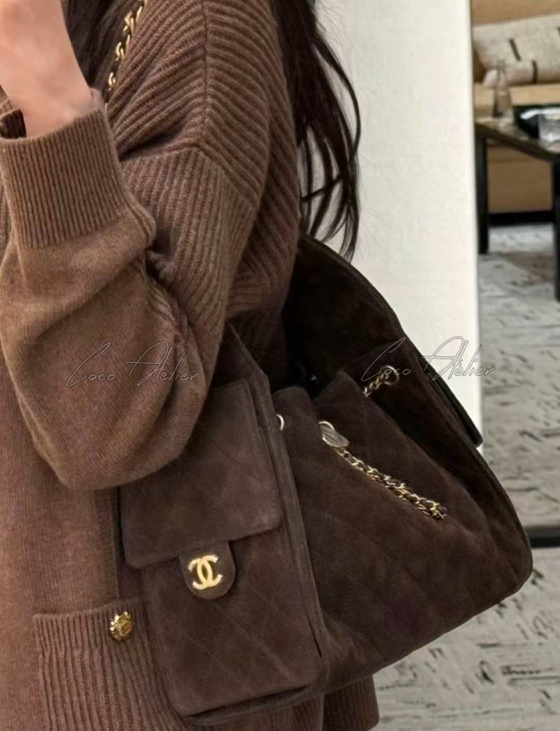 CHANEL 샤넬 25백 스웨이드 호보백 (+Premium)