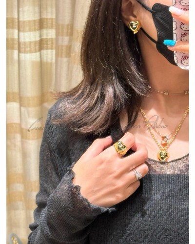 CHANEL 샤넬 하트 귀걸이