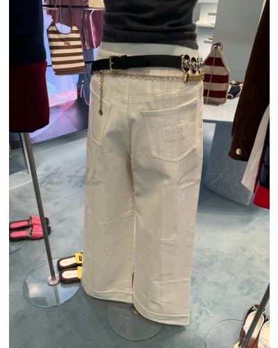 Miumiu 미우미우 로고 팬츠