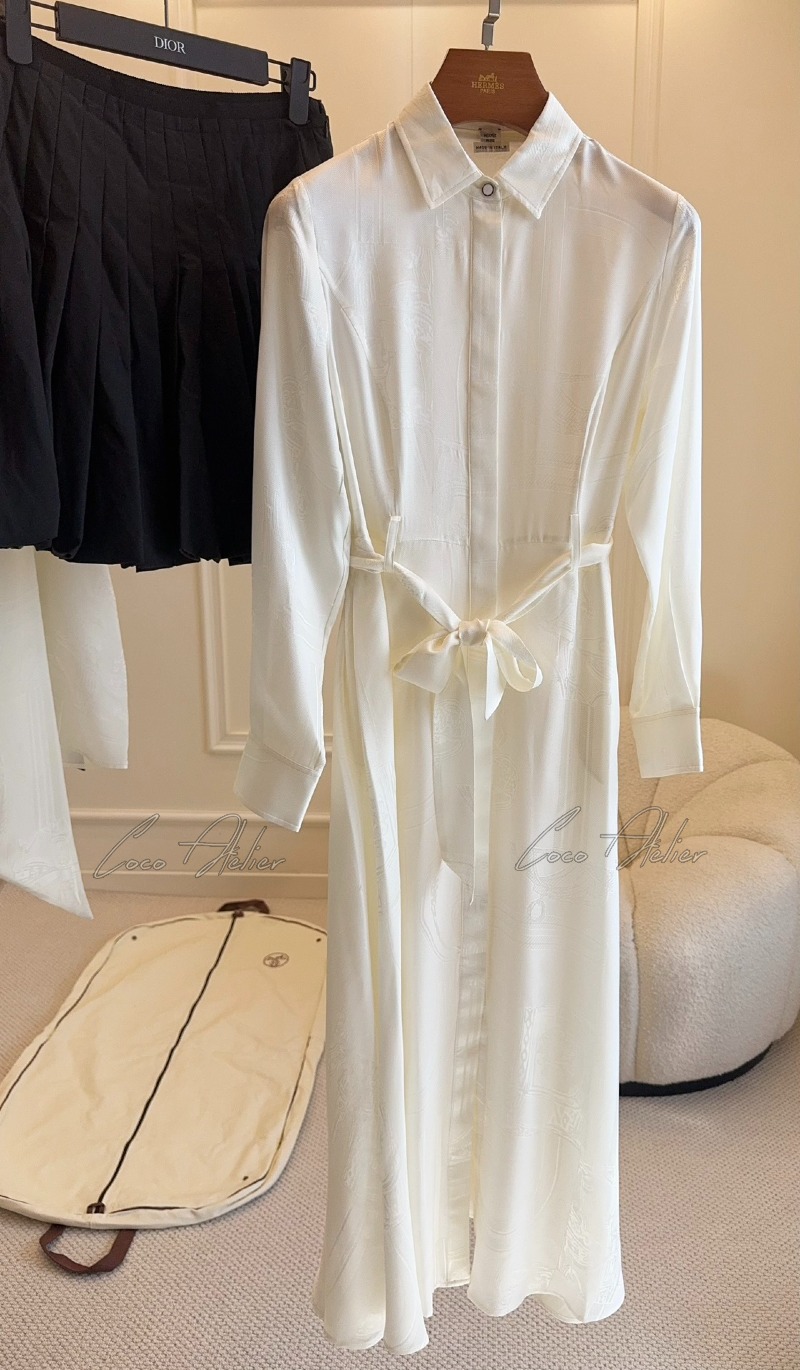 HERMES 에르메스 실크 원피스