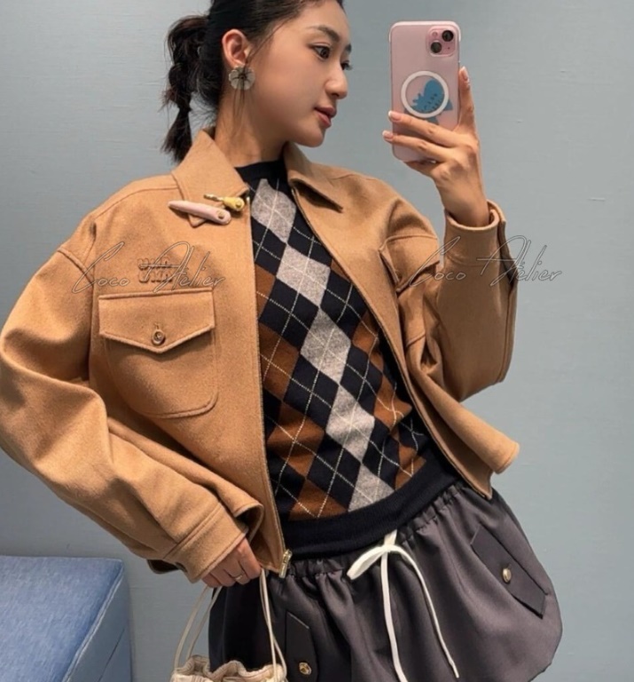 Miumiu 미우미우 패치 워크 라벨 집업