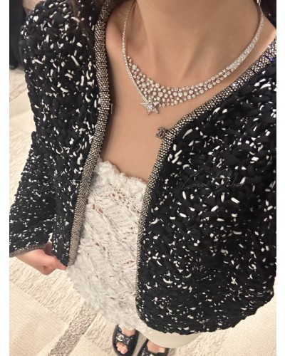 CHANEL 샤넬 cc 트위드 자켓