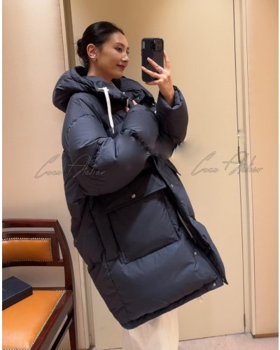 PRADA 프라다 후드 롱 패딩