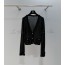 Chanel 샤넬 블랙 와플 카라 V넥 가디건